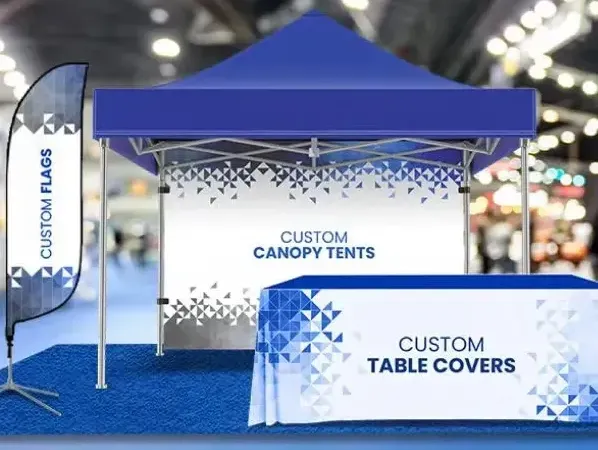 Aufbau von Ausstellungszelten