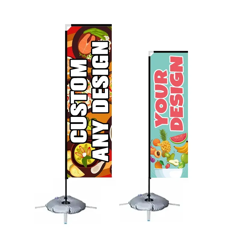 Wie unterstützen rechteckige Beachflags die Markensichtbarkeit im Freien auf lokalen Märkten?